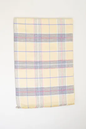 Cozy Scarf, Beige Tartan