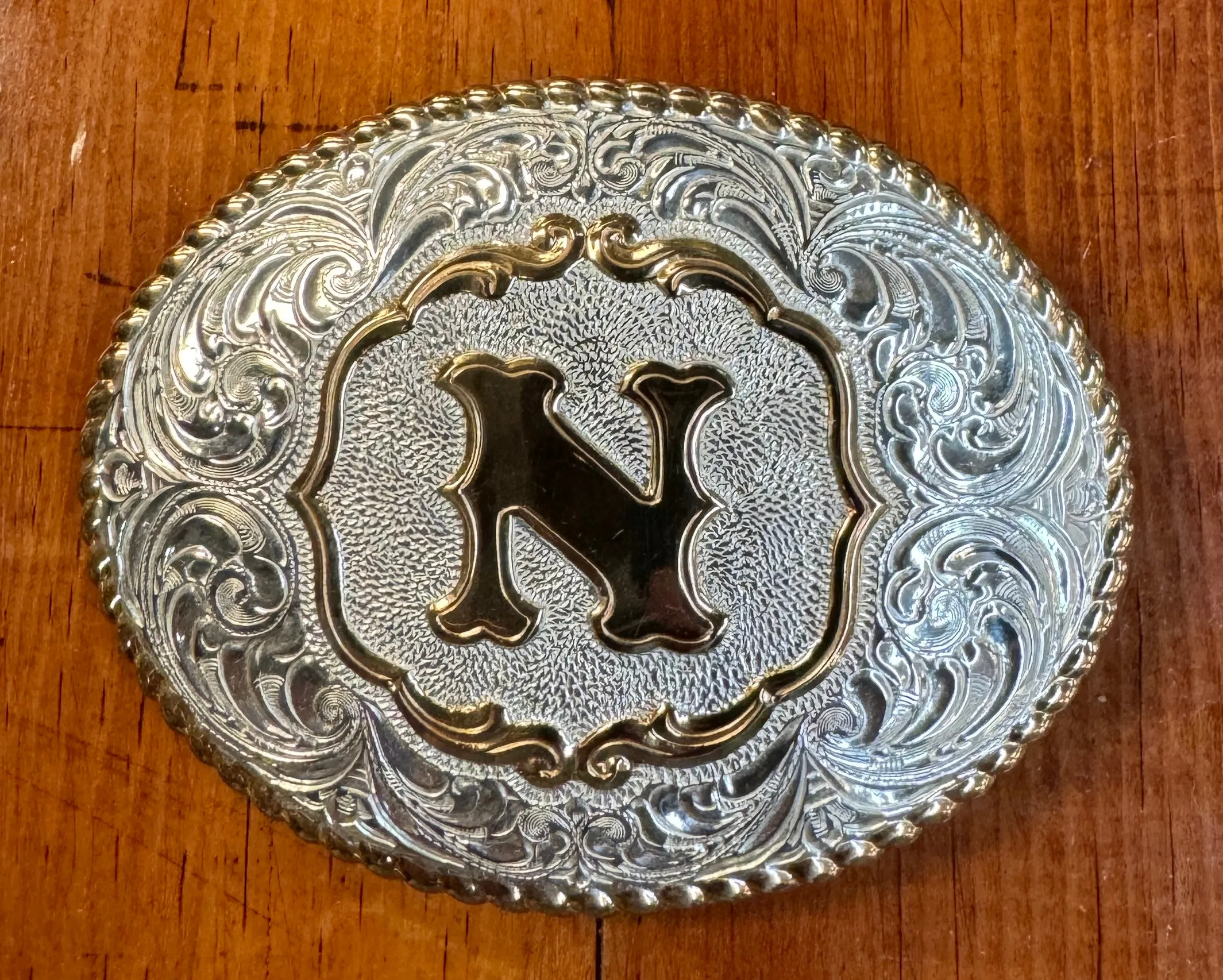 Crumrine Letter N Metal Buckle