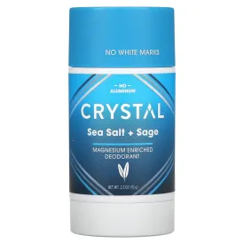 Crystal Deodorant Stick, Magnesium Sea Salt & Sage Scent - 2.5 Oz