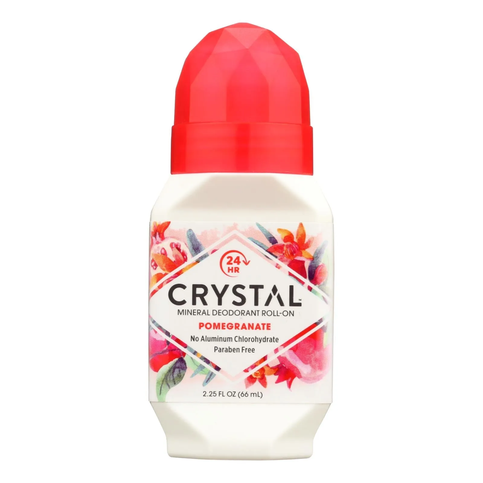 Crystal Essence Mineral Deodorant Roll-On, Pomegranate, 2.25 Fl Oz