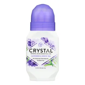 Crystal Essence Roll-On Deodorant - 2.25 Fl Oz, Soothing Lavender & White Tea Scent