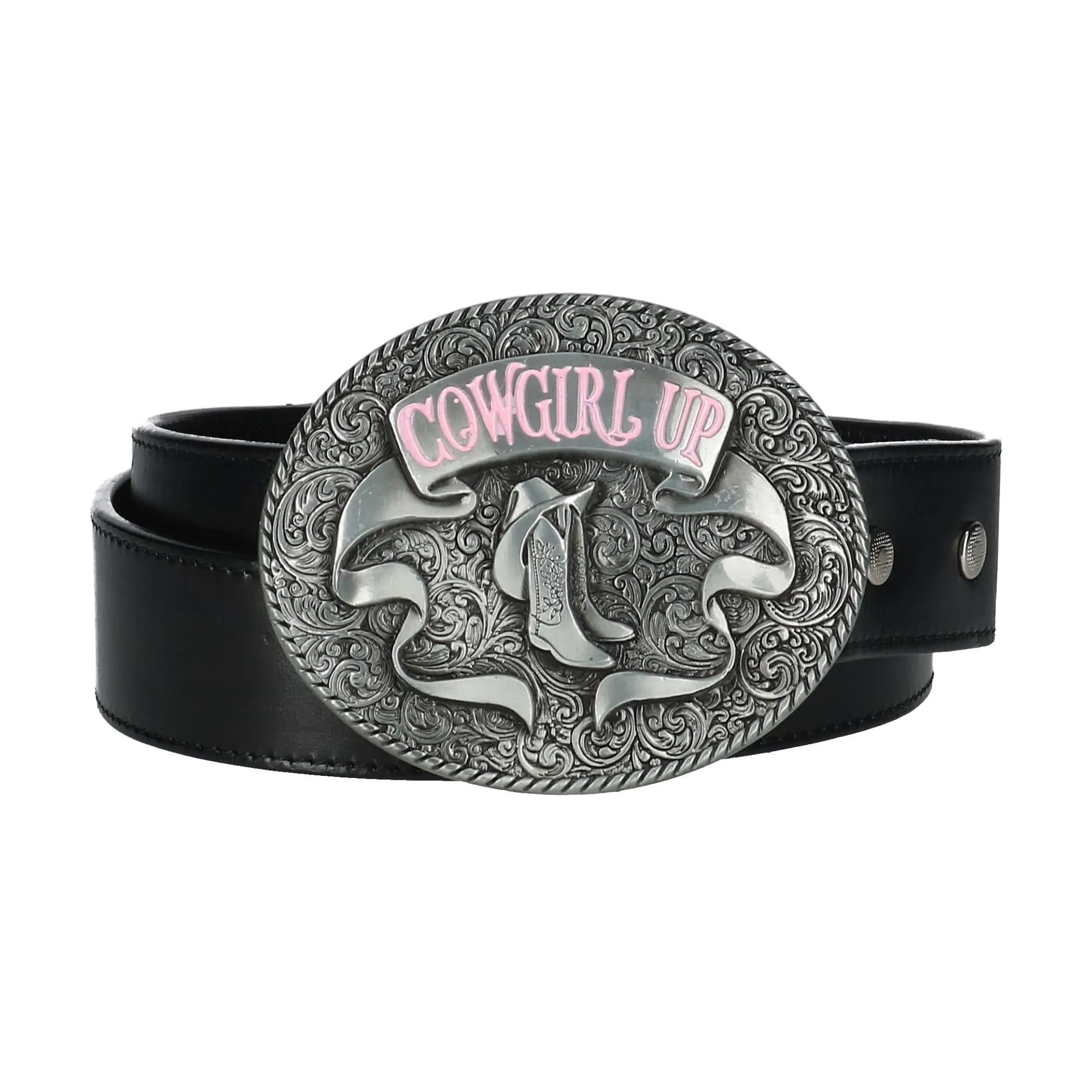 CTM® Cowgirl Up Belt Buckle with Boots