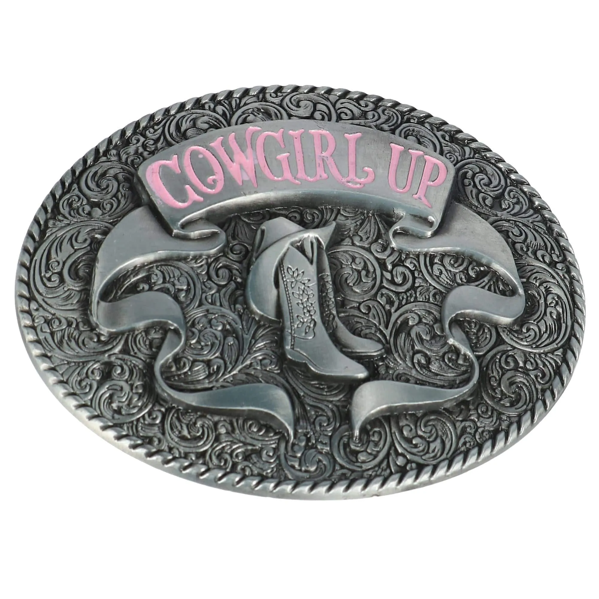 CTM® Cowgirl Up Belt Buckle with Boots