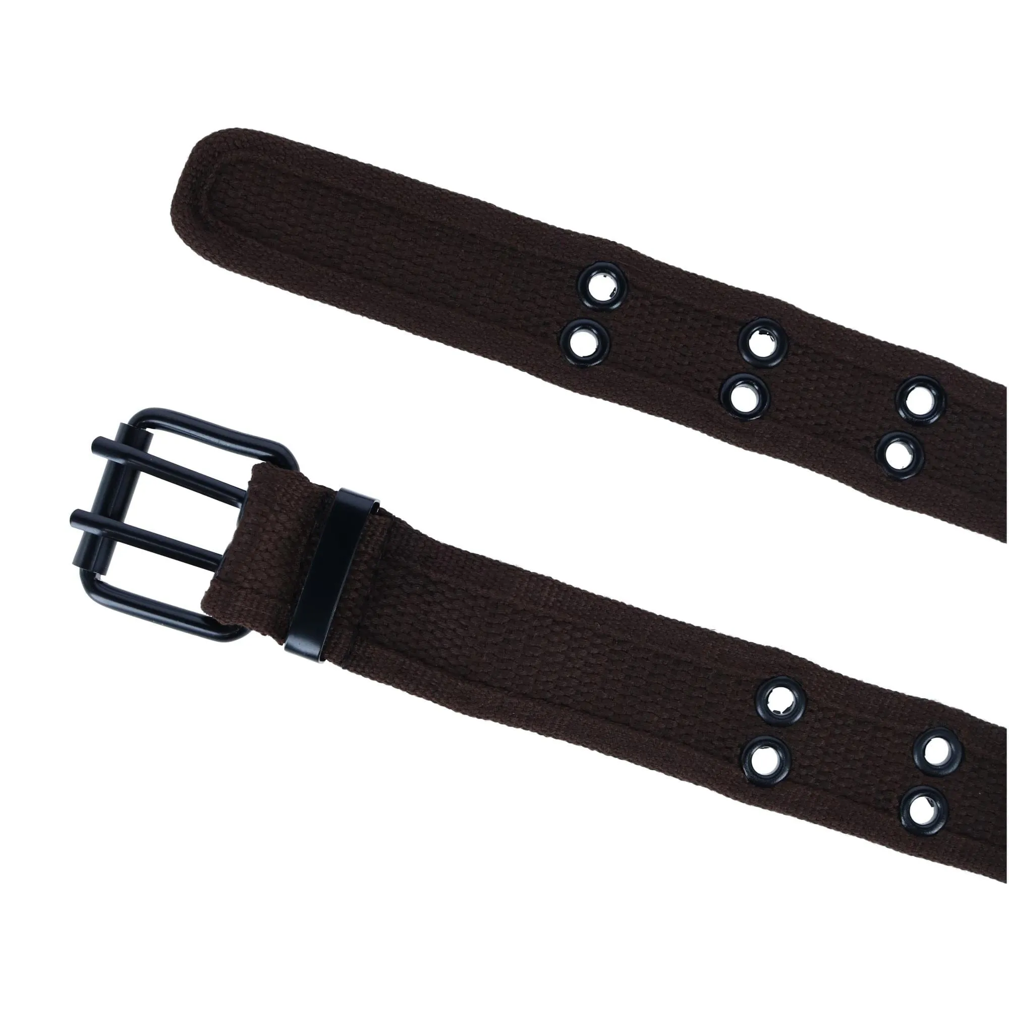 CTM® Kids 2 Hole Roller Buckle Canvas Belt