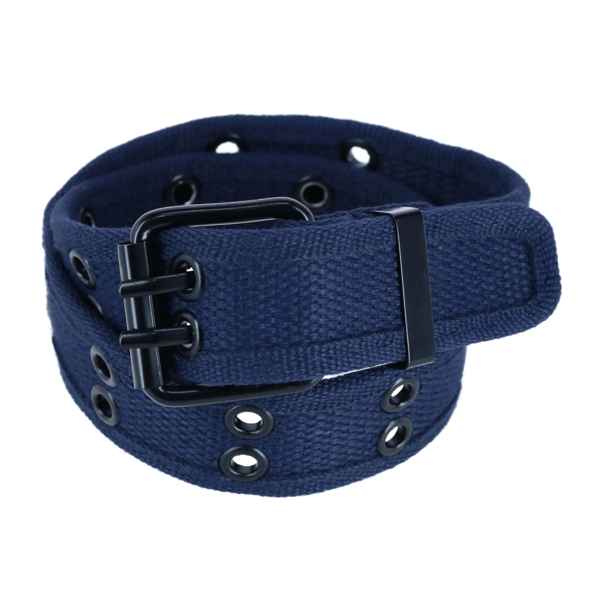 CTM® Kids 2 Hole Roller Buckle Canvas Belt