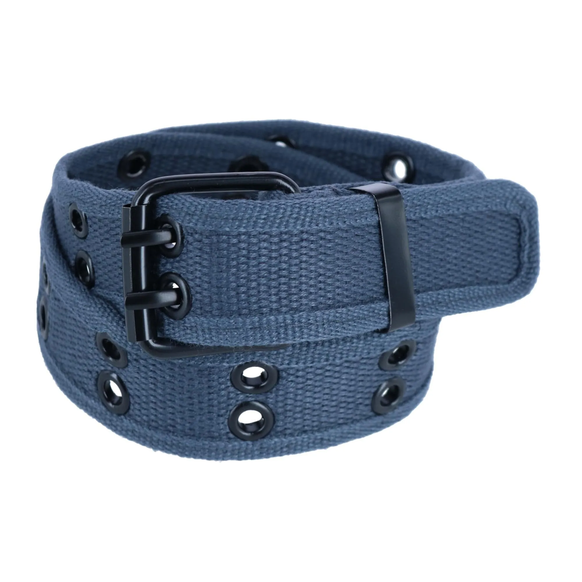 CTM® Kids 2 Hole Roller Buckle Canvas Belt