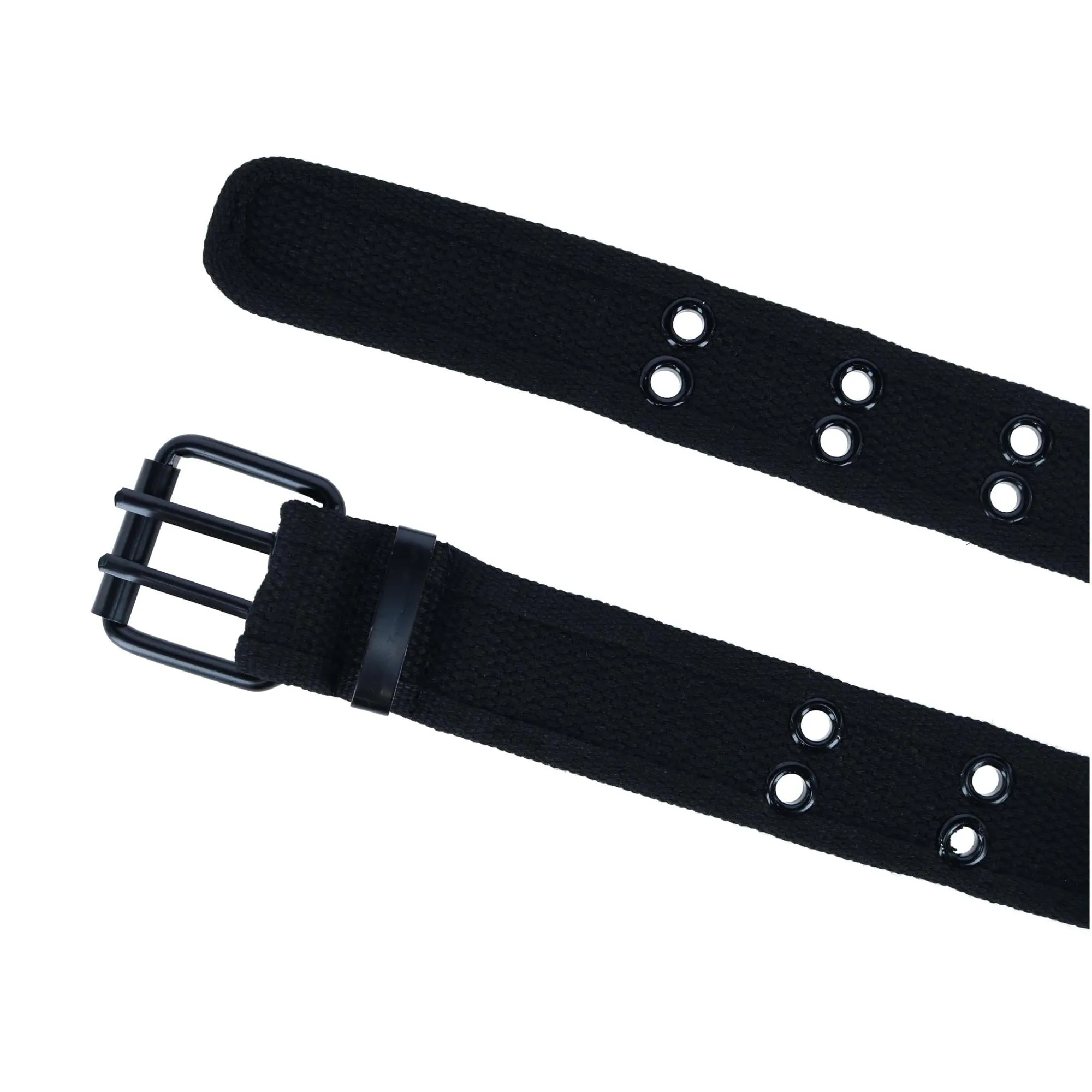 CTM® Kids 2 Hole Roller Buckle Canvas Belt