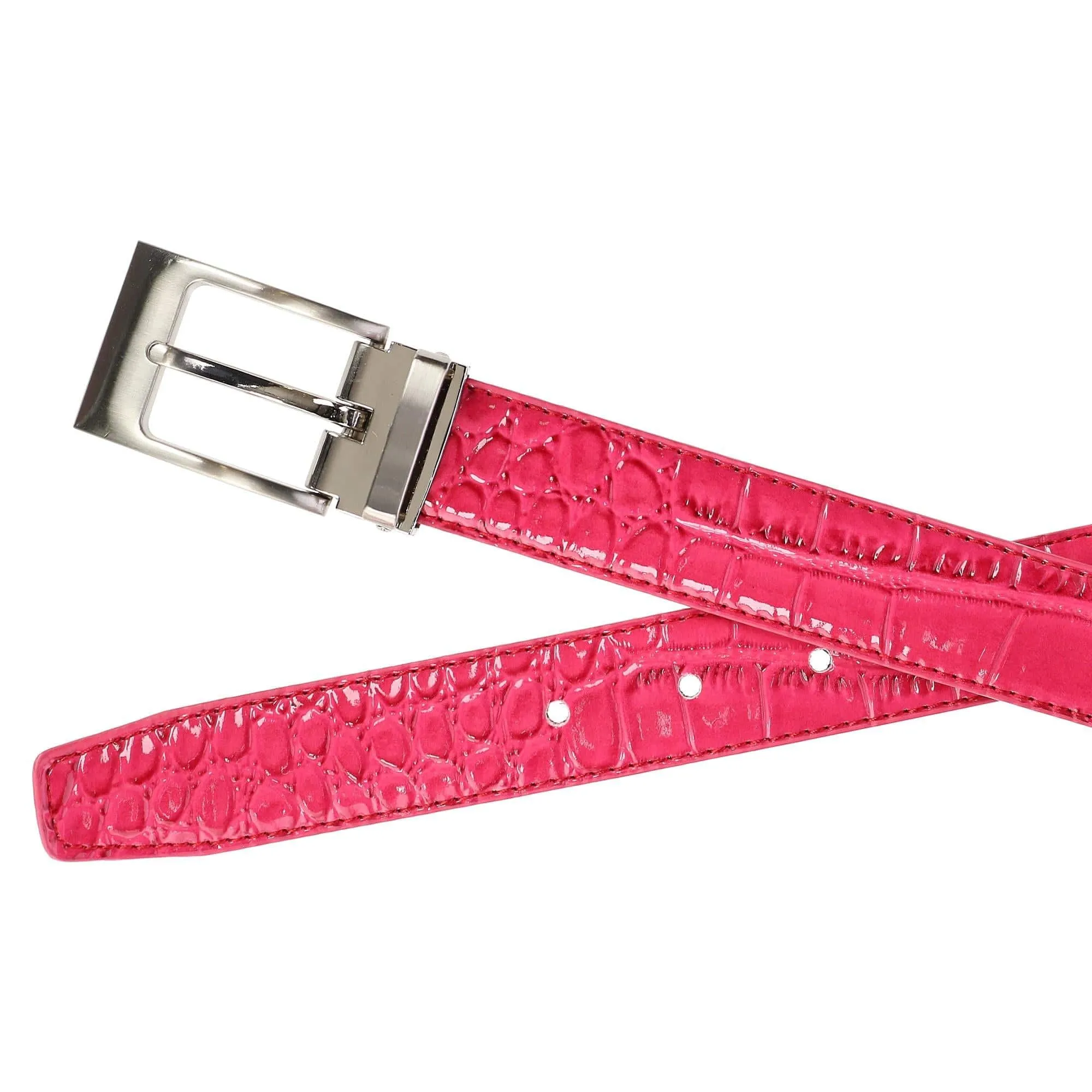 CTM® Leather Croc Print Belt