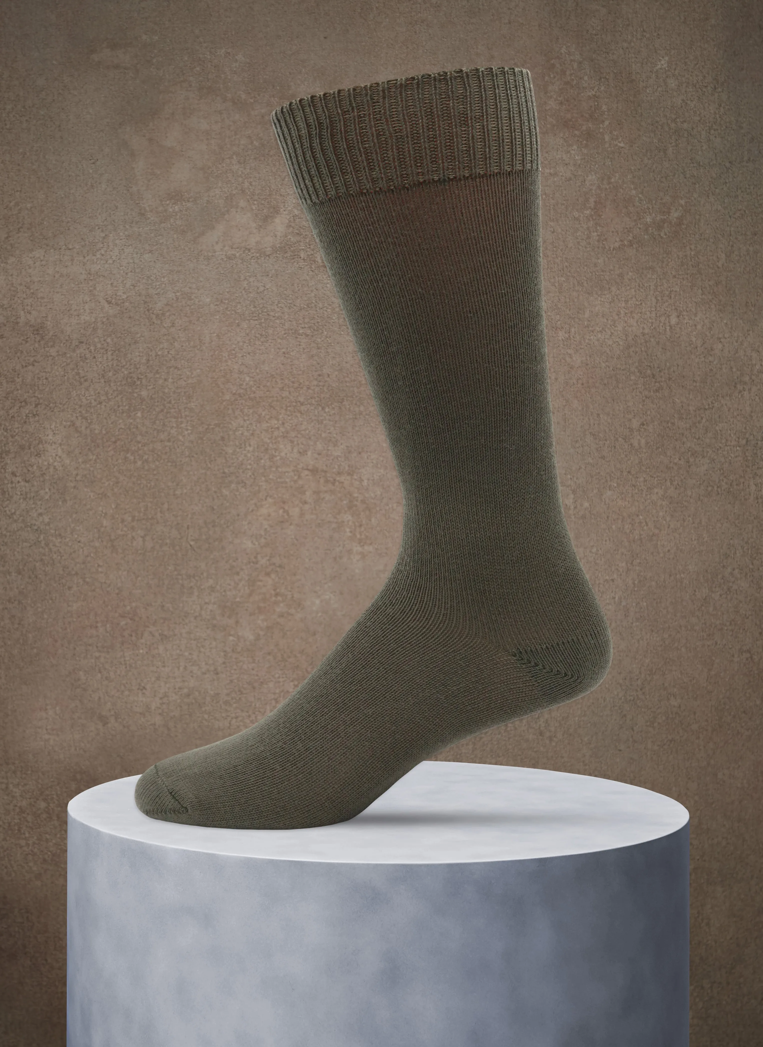 Egyptian Cotton Sock in Olive