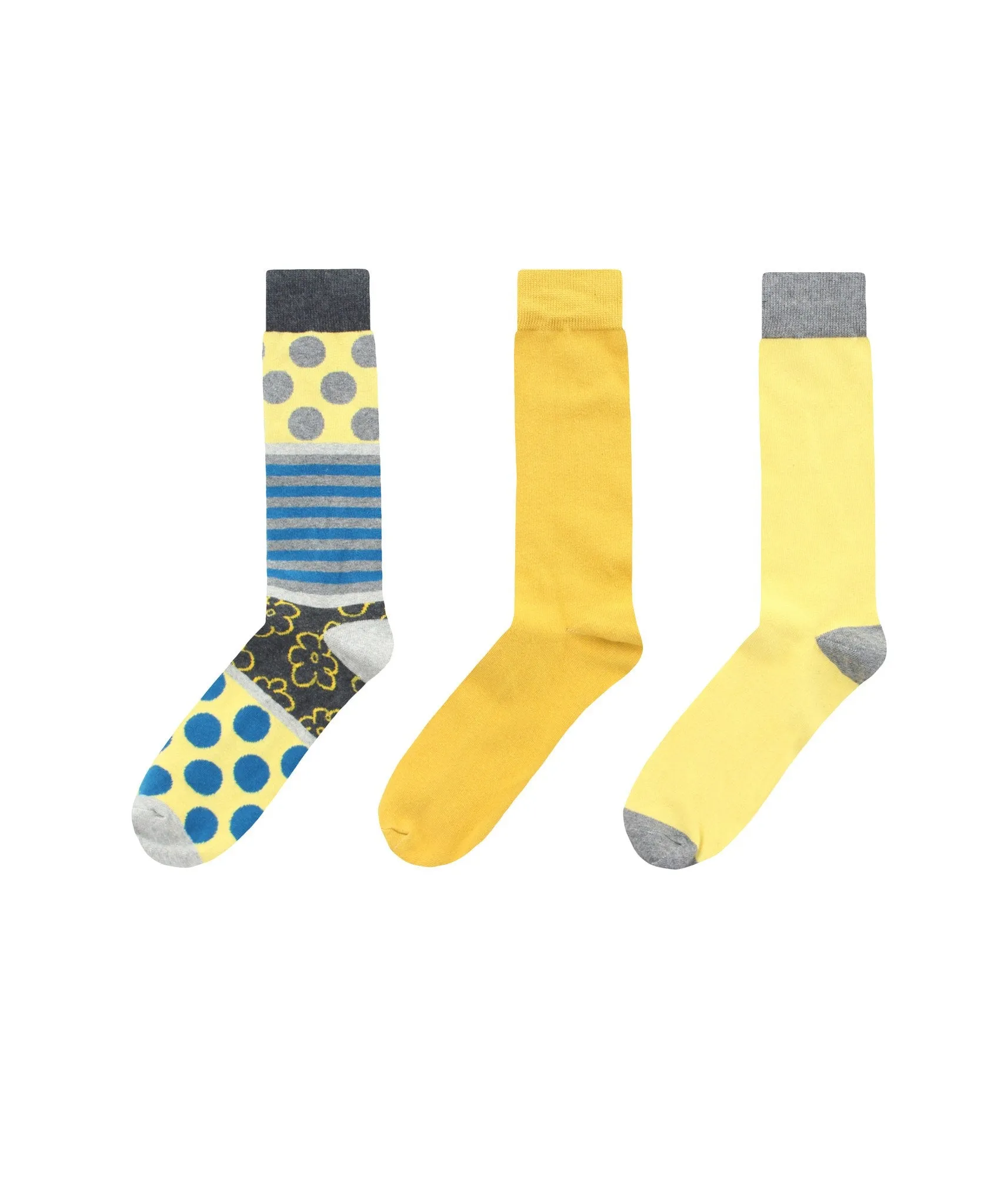 Flowertrast Cotton Blend Crew Sock 3 Pack