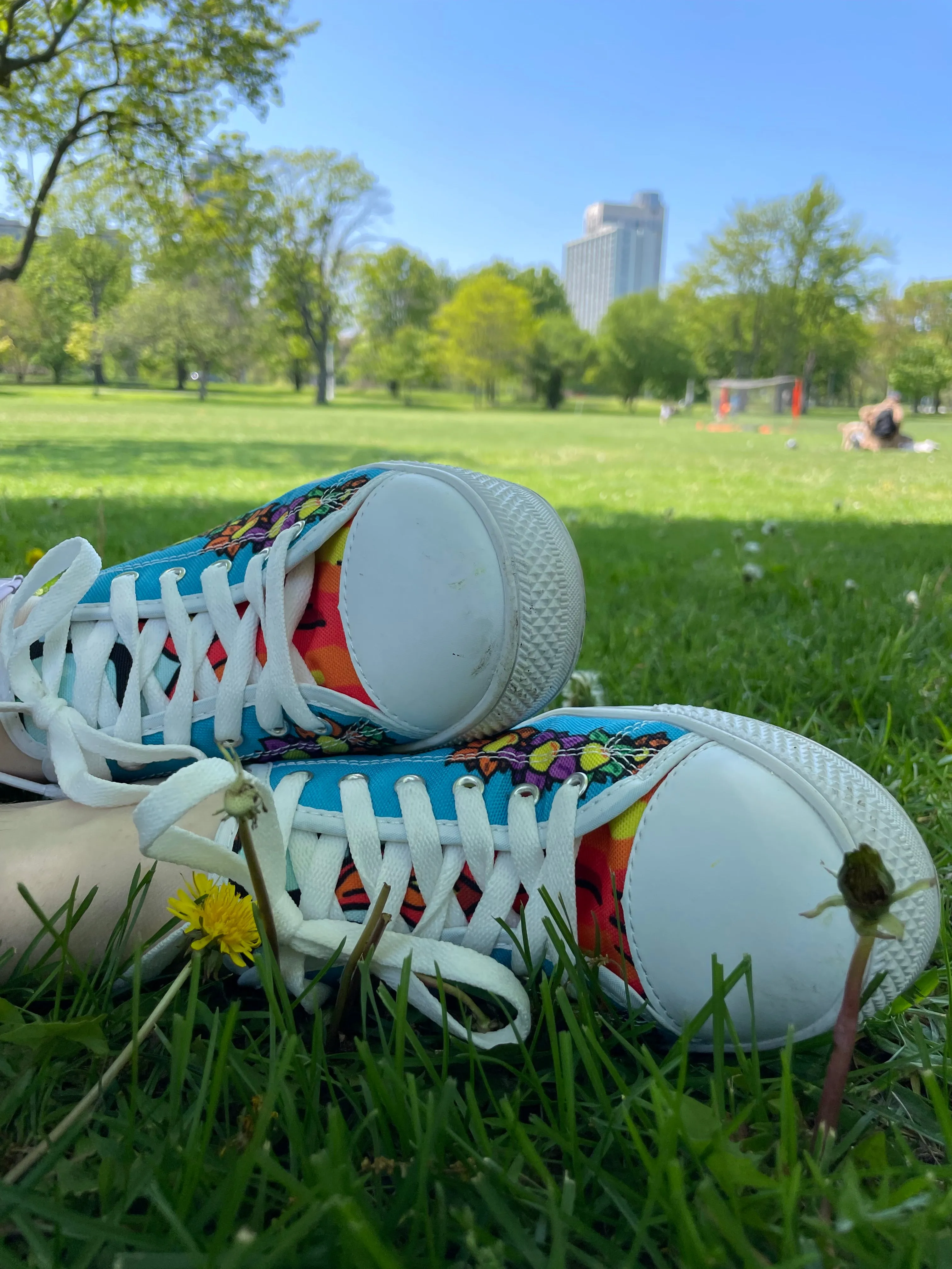 Flowery Blue Sneakers - Men's Sizes