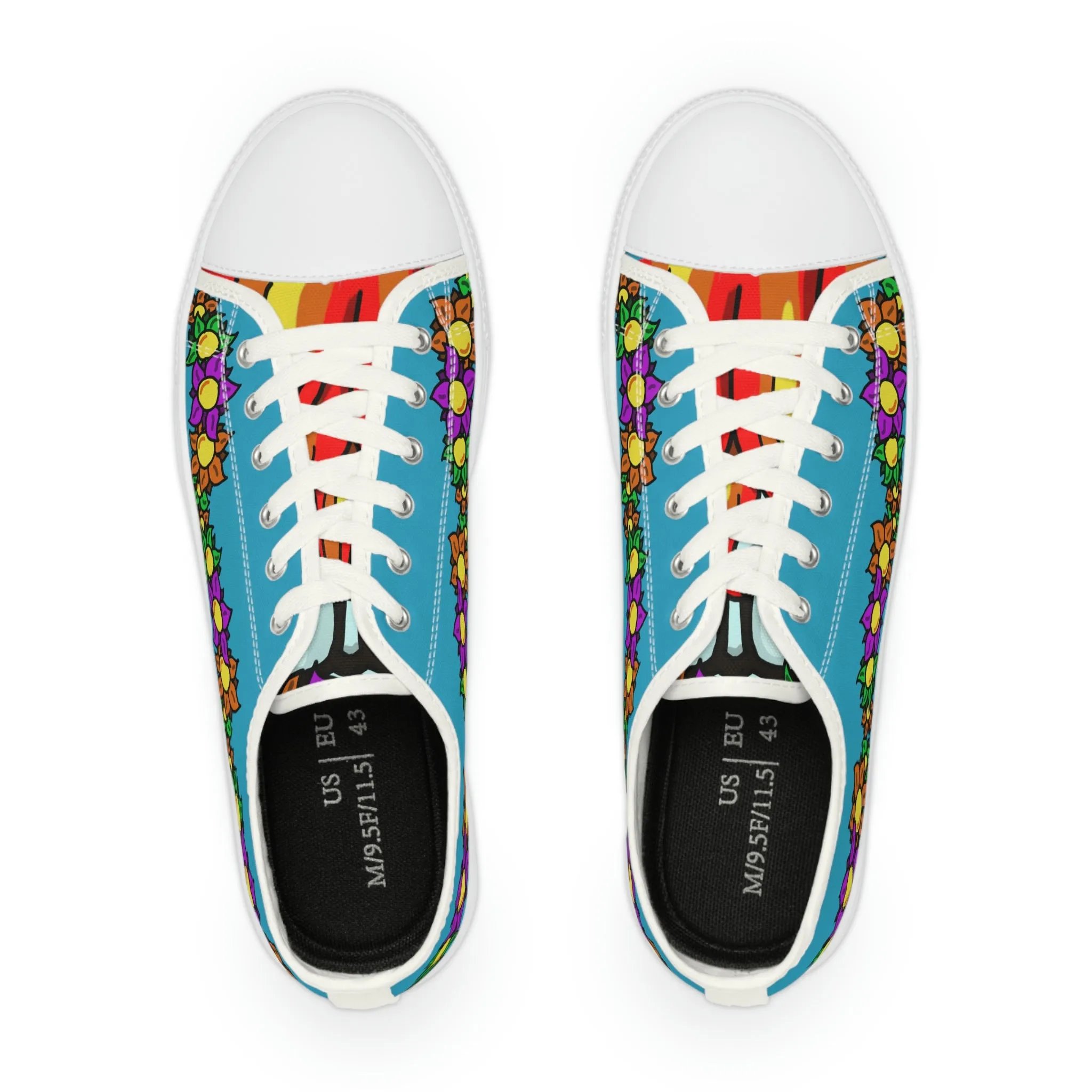 Flowery Blue Sneakers - Men's Sizes