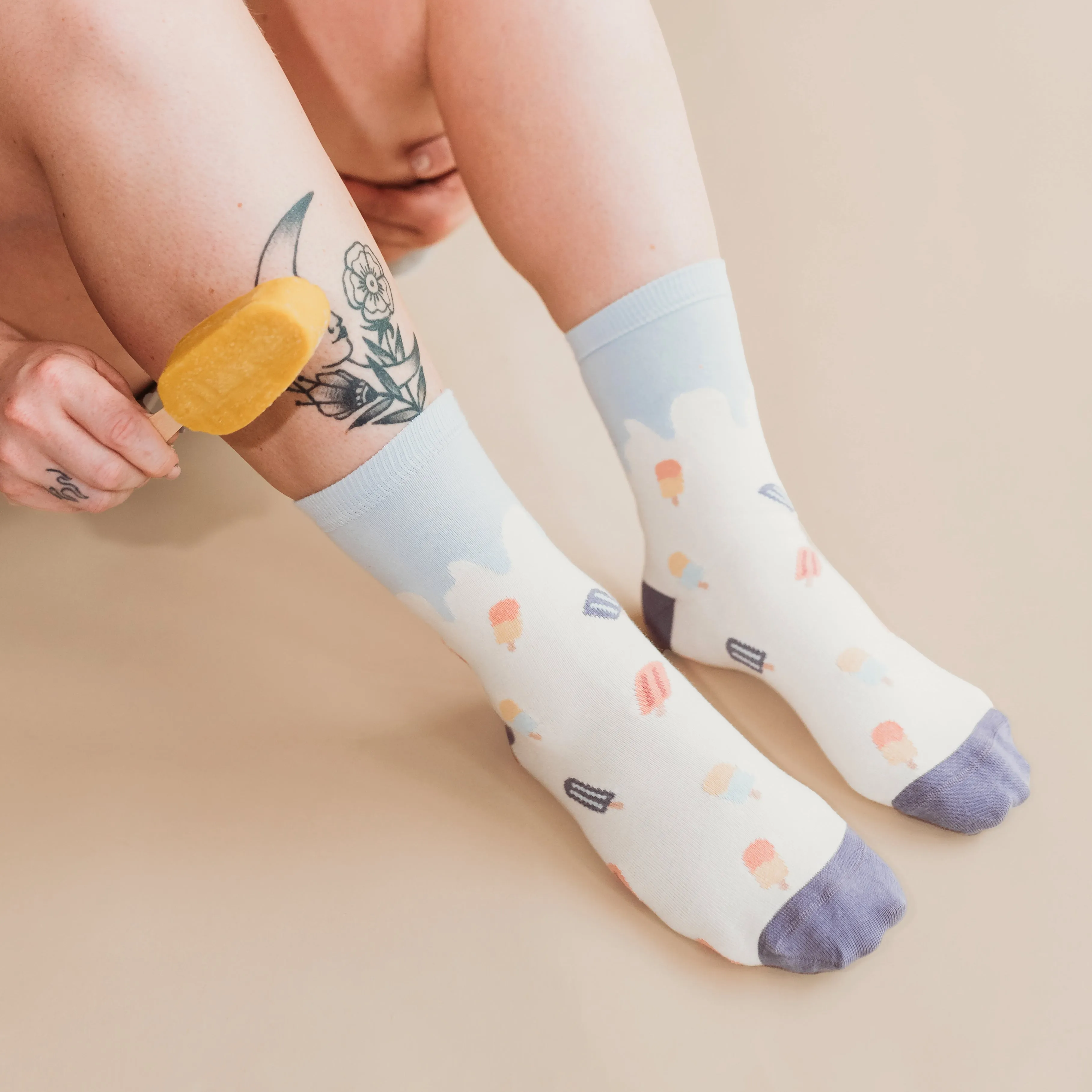 For the Love of Sweets Adult Sock - 98% Organic Cotton