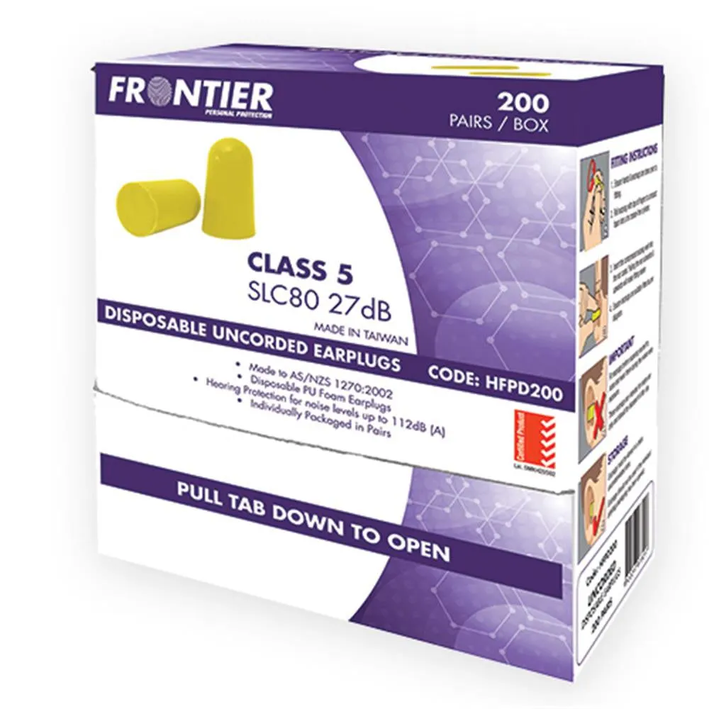 Frontier Foam Ear Plugs box 200