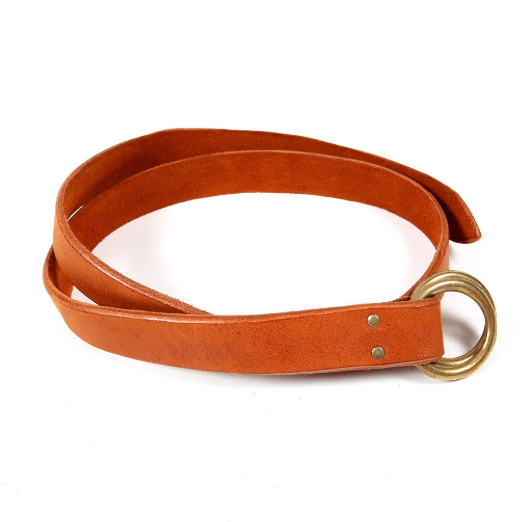 Ground Leather Ring Belt