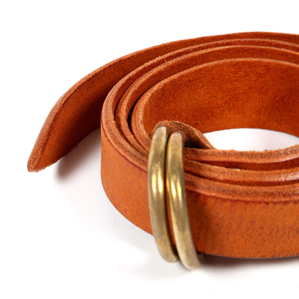 Ground Leather Ring Belt