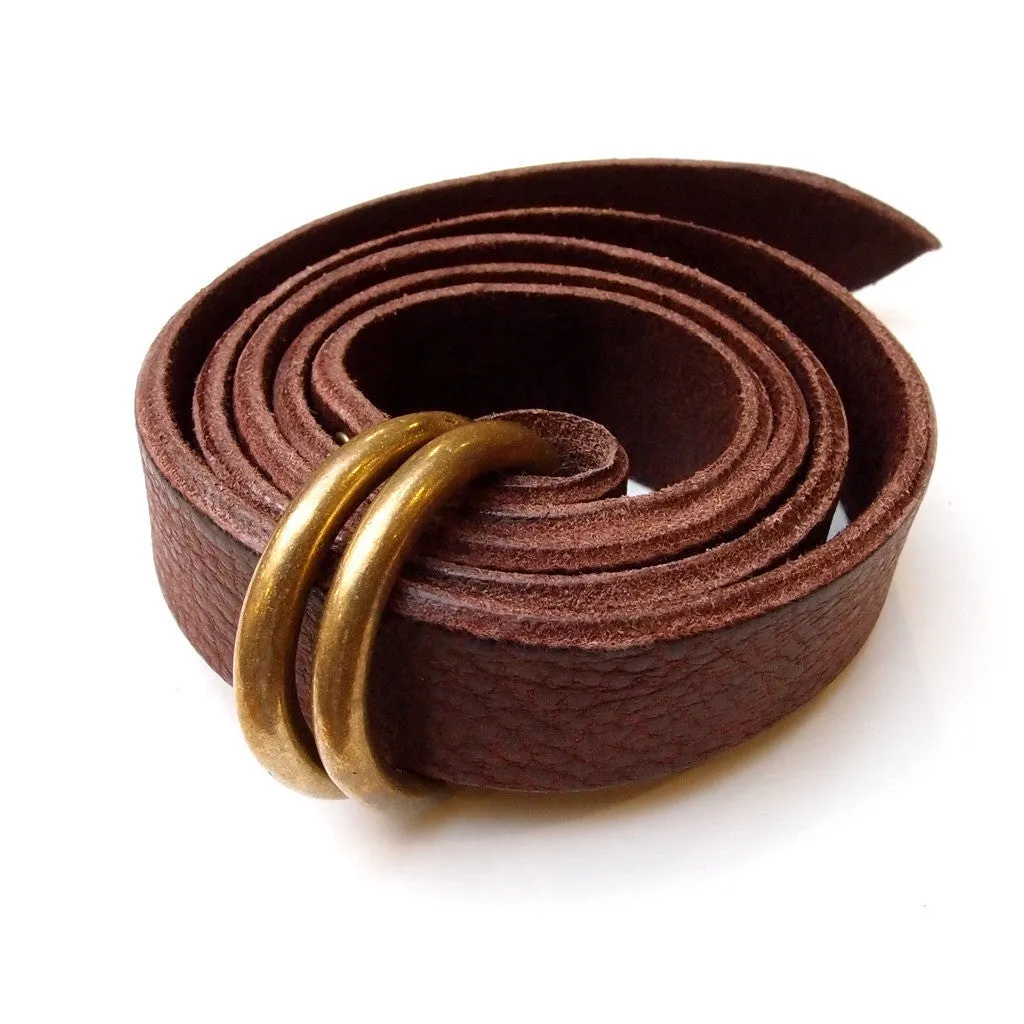 Ground Leather Ring Belt