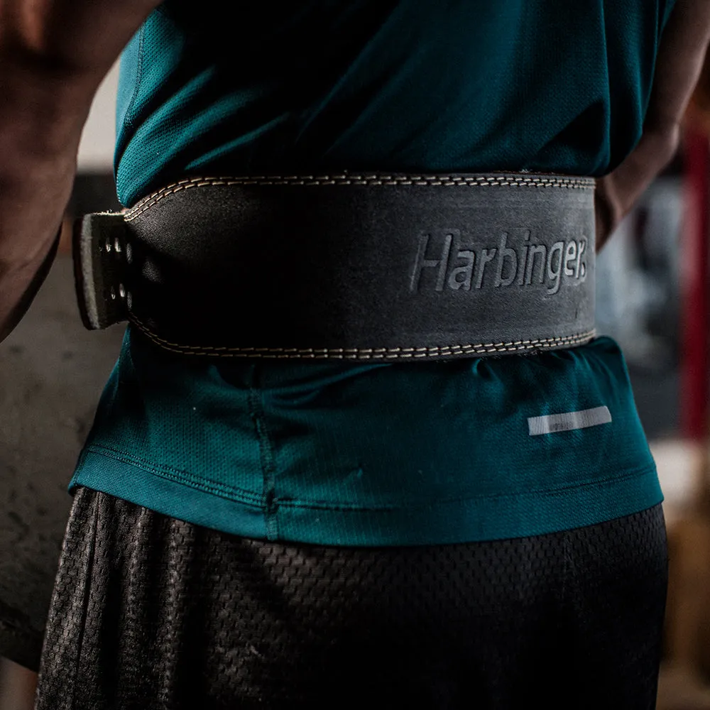 Harbinger 4" Padded Leather Weightlifting Belt