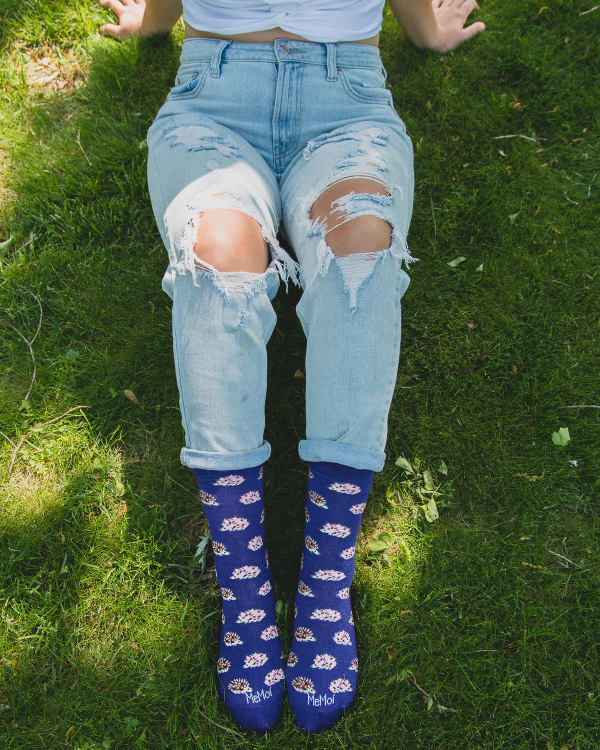 Hedgehogs Bamboo Blend Crew Socks