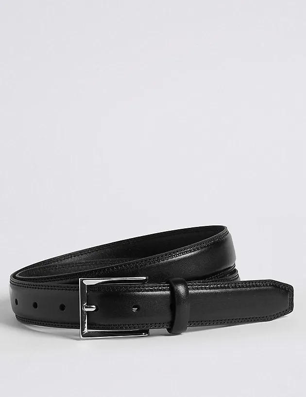 High Shine Leather Buckle Belt Price