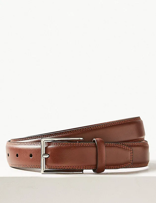 High Shine Leather Buckle Belt Price