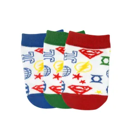 Justice League By Balenzia Low Cut Socks For Kids (Pack Of 3 Pairs/1U)