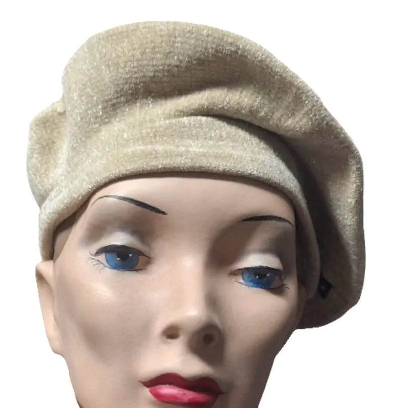 Kangol Chenille Beret - Cream