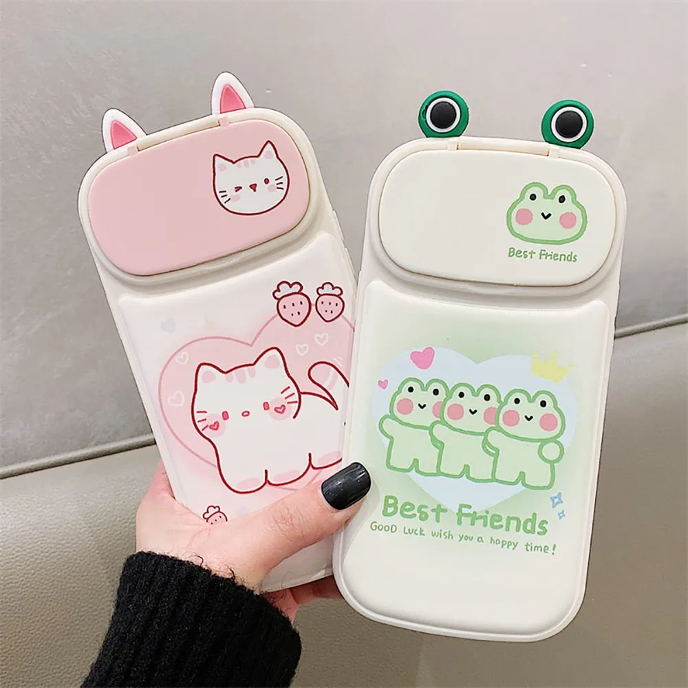 Kawaii Cute Funny Cartoon Phone Case With Mirror