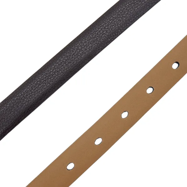 Kiah |  Women's Chocolate Genuine Leather Belt with Golden Buckle