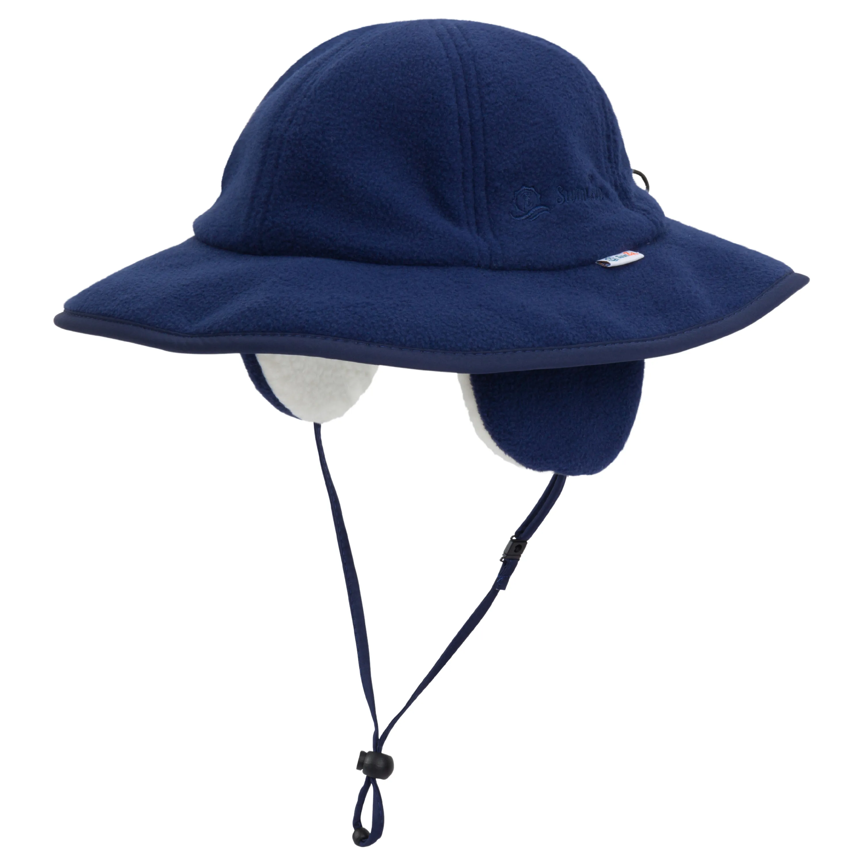 Kids Tundra Ear Flap Fleece Winter Wide Brim Sun Hat - Midnight