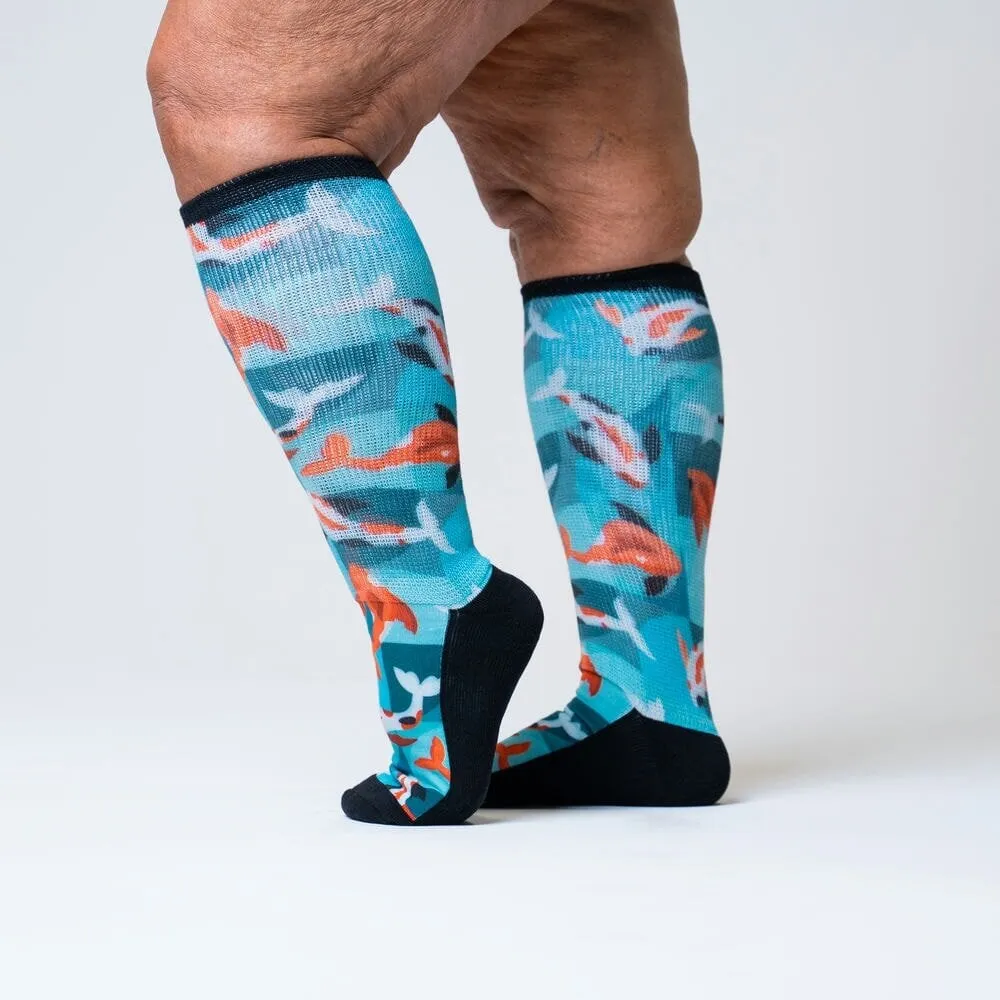 Koi Kaleidoscope Non-Binding Diabetic Socks