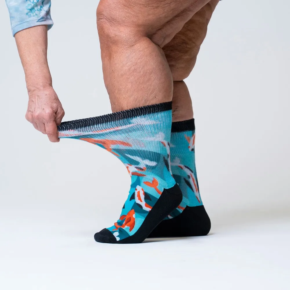 Koi Kaleidoscope Non-Binding Diabetic Socks