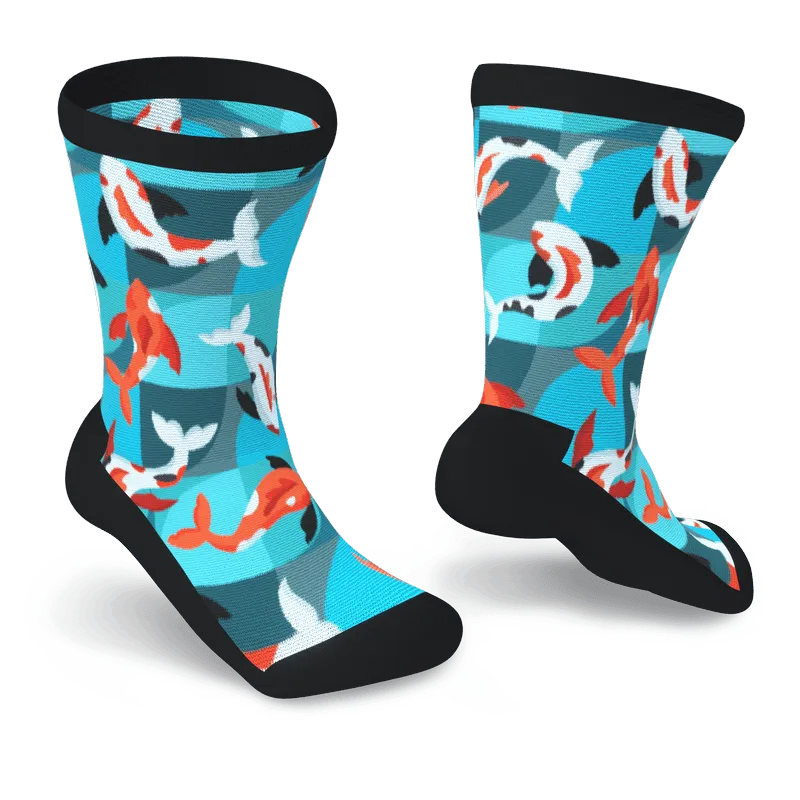 Koi Kaleidoscope Non-Binding Diabetic Socks