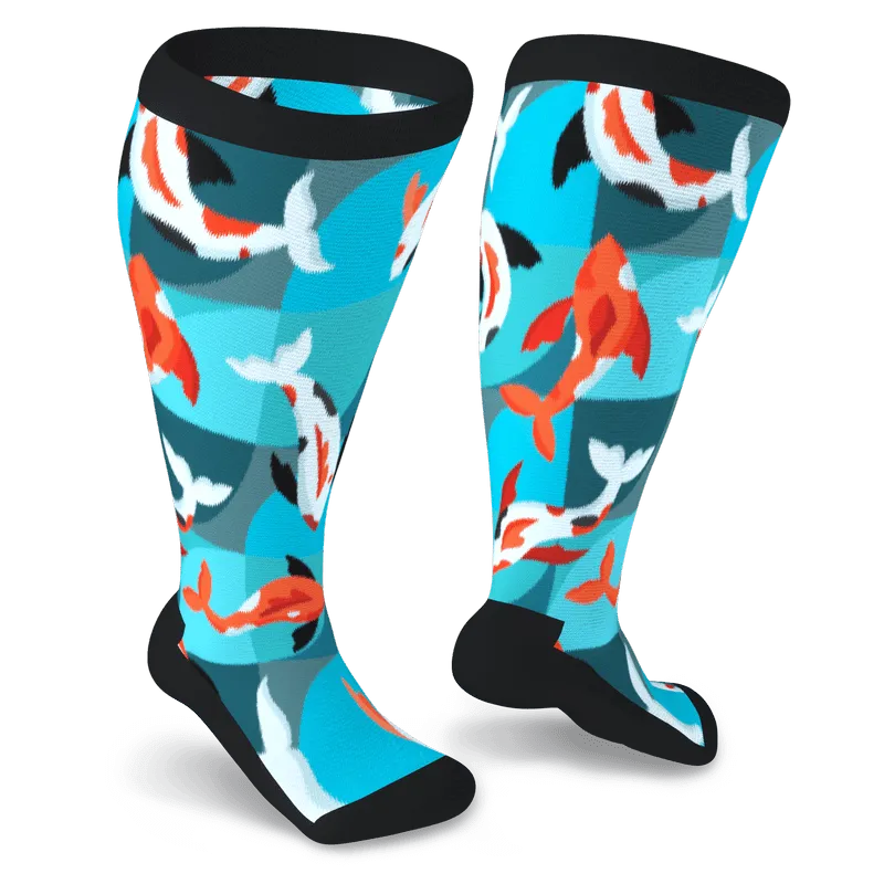 Koi Kaleidoscope Non-Binding Diabetic Socks