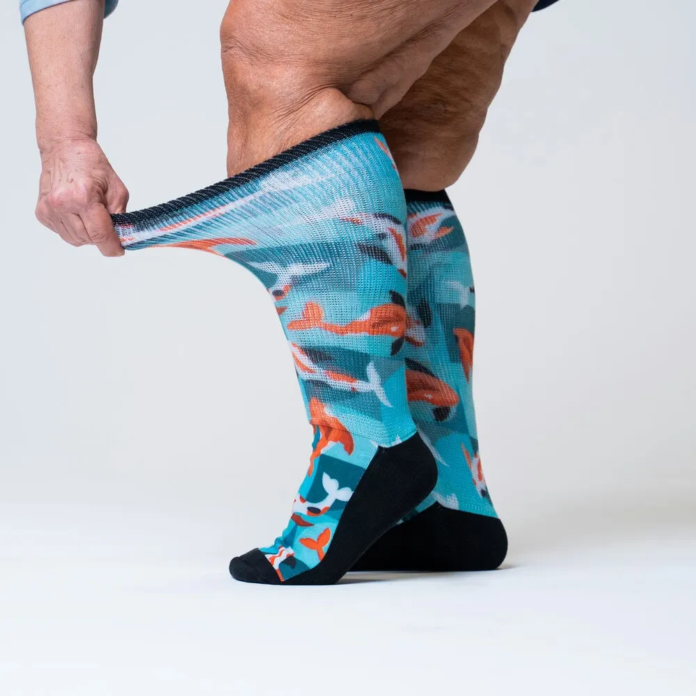 Koi Kaleidoscope Non-Binding Diabetic Socks