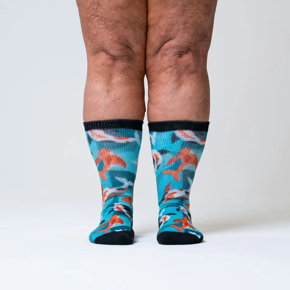 Koi Kaleidoscope Non-Binding Diabetic Socks