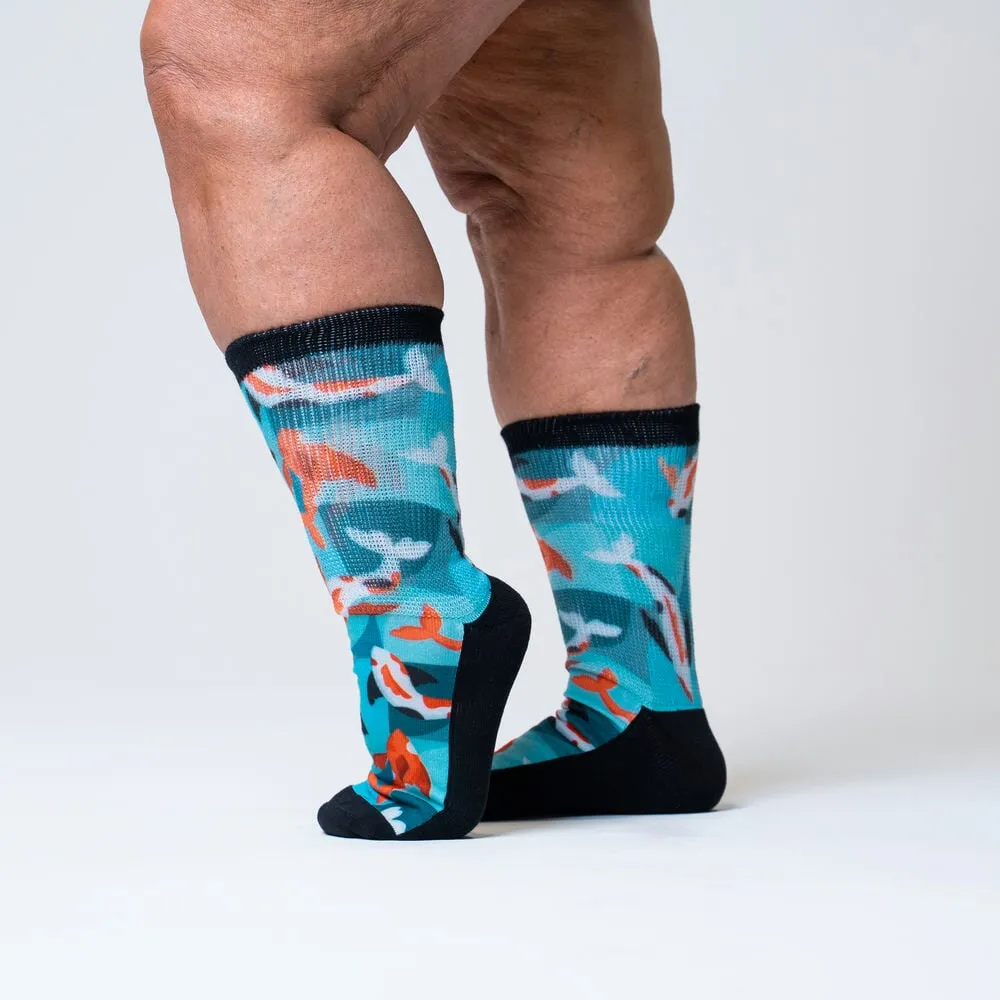 Koi Kaleidoscope Non-Binding Diabetic Socks