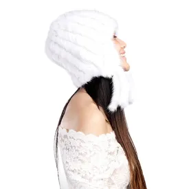 Ladies Winter Hats Knitted Real Mink Fur Hat Cap Women Hat Trim Decoration Winter Beanie Headgear Head Wear Head Warmer Winter Hat Women FS14626