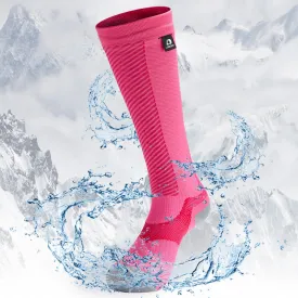 LEAKDRY Waterproof Socks Ultra Compression Knee High Pink