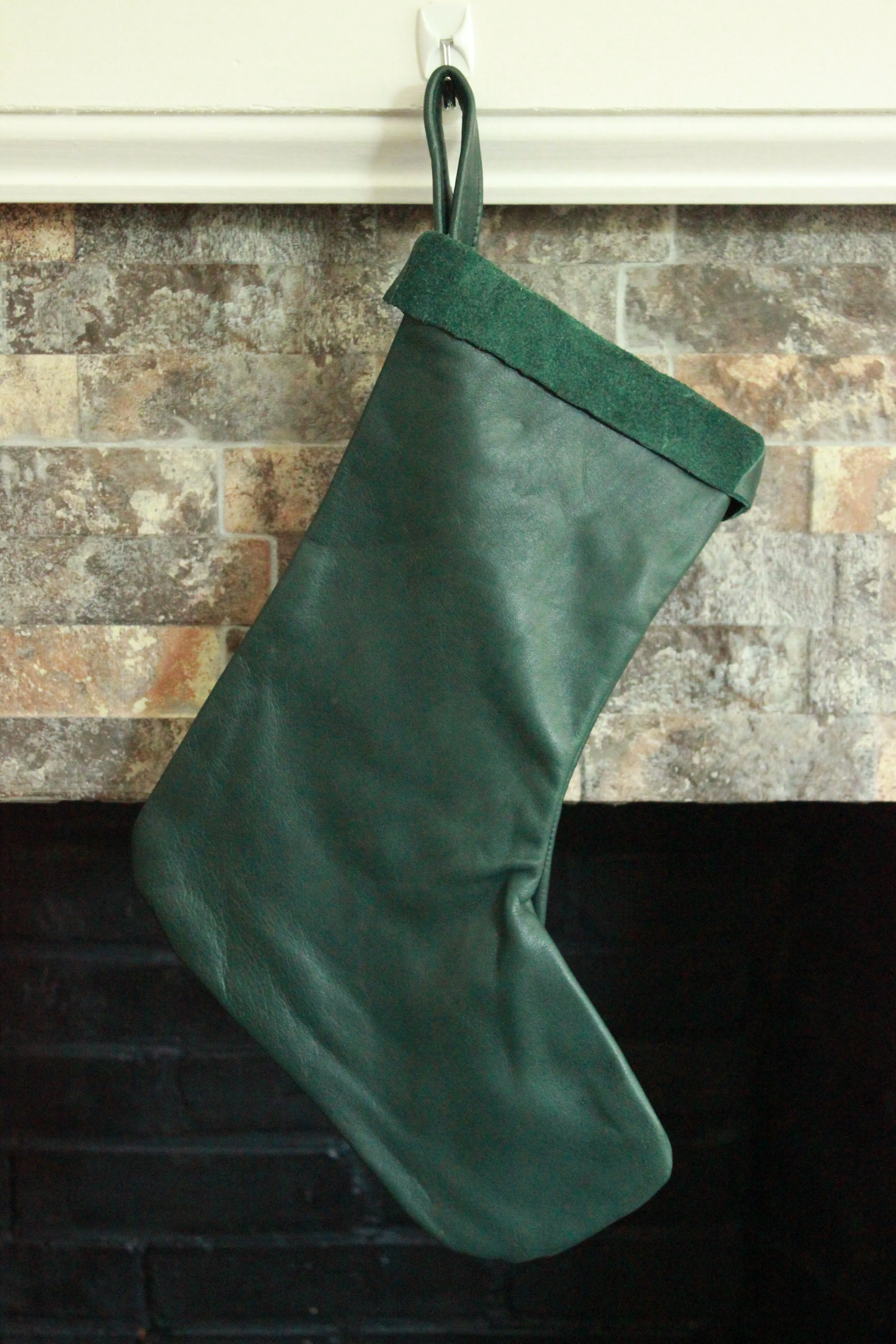 Leather Christmas Stocking - 100% Hand Made in the USA. Monogramming Available.