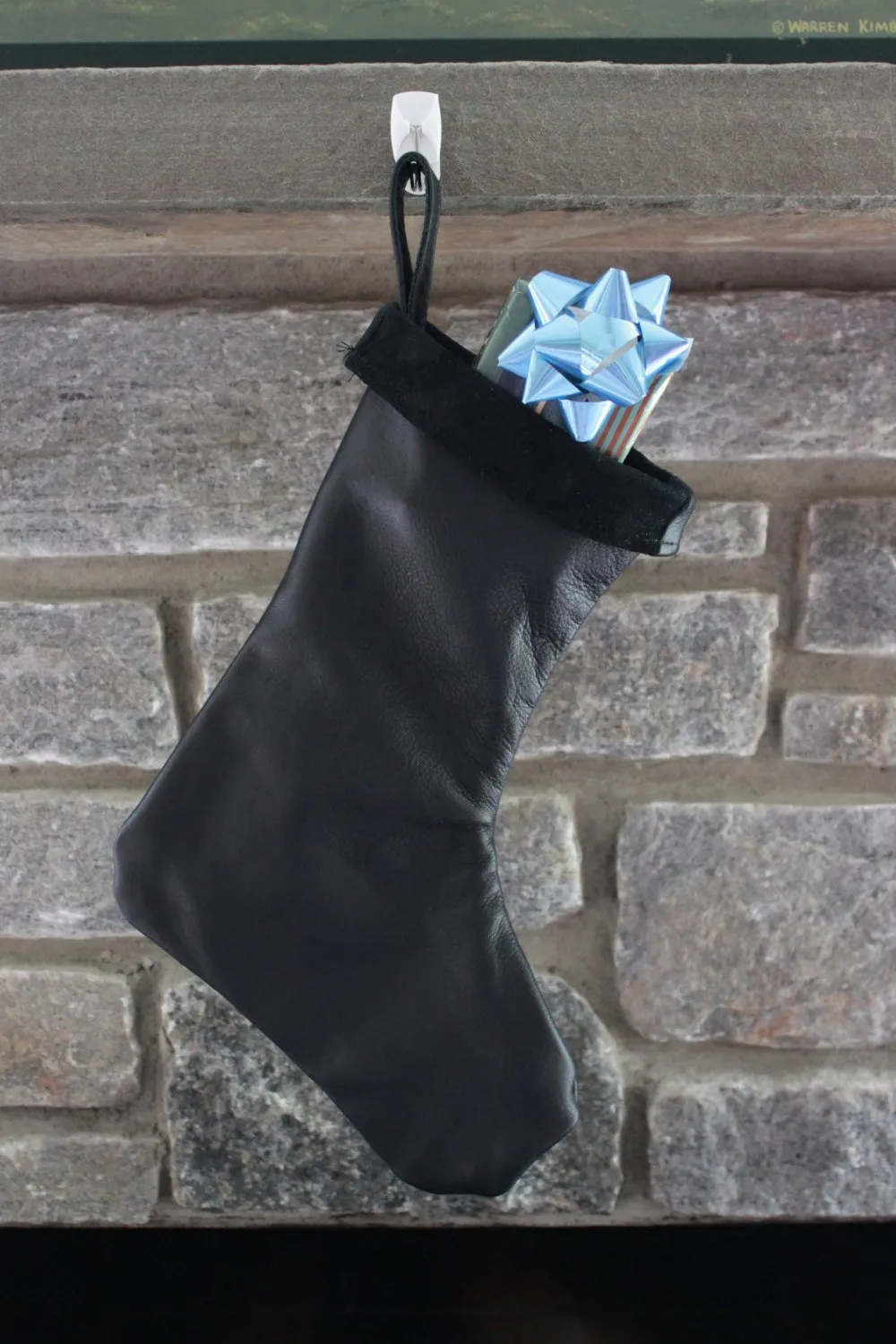 Leather Christmas Stocking - 100% Hand Made in the USA. Monogramming Available.