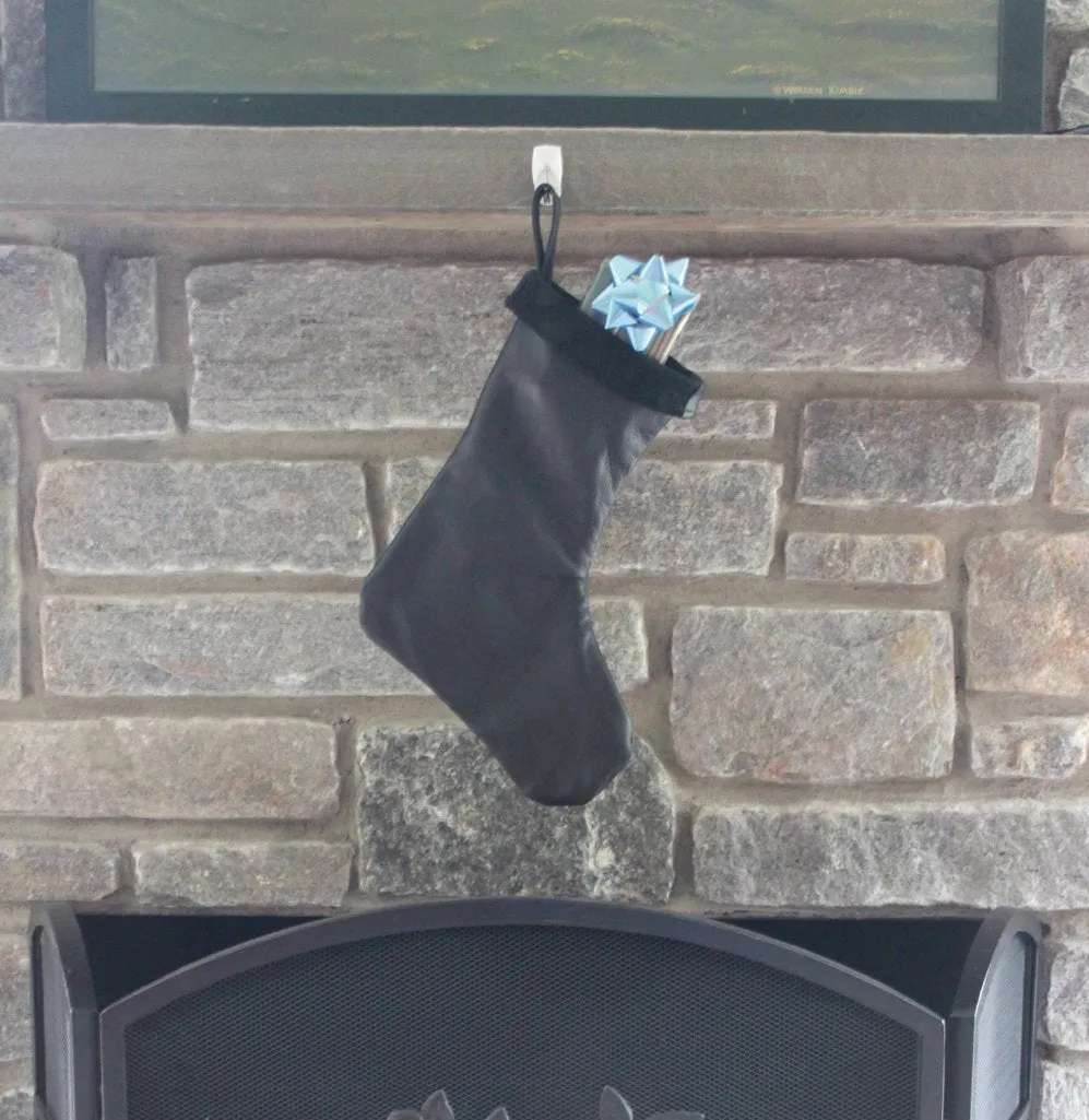 Leather Christmas Stocking - 100% Hand Made in the USA. Monogramming Available.