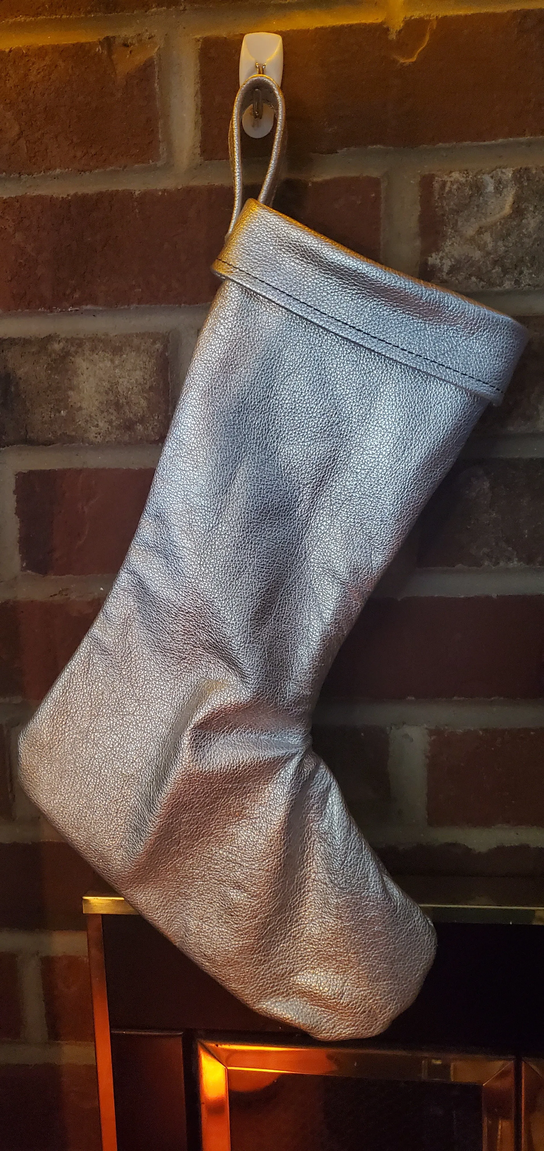 Leather Christmas Stocking - 100% Hand Made in the USA. Monogramming Available.