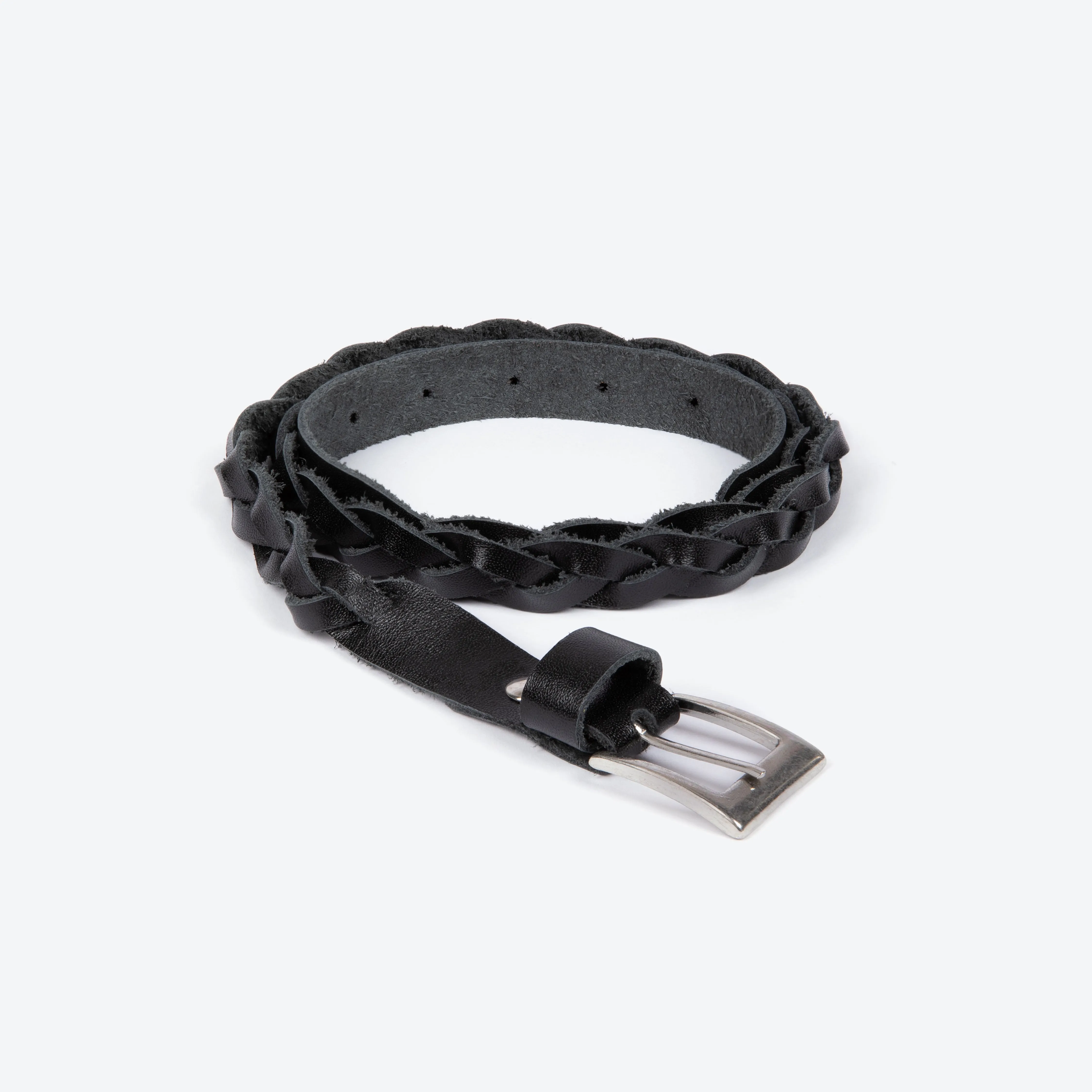 Lowie Black Plaited Belt