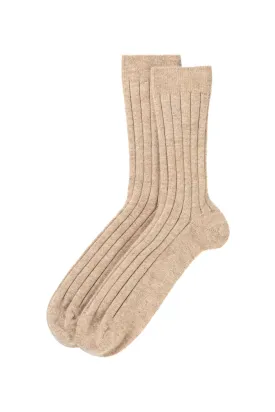 Men's Cashmere Ribbed Socks