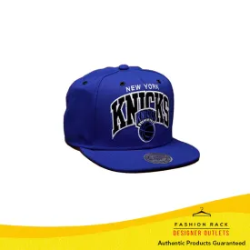 Mitchell & Ness Black And White Arch Snapback New York Knicks Blue