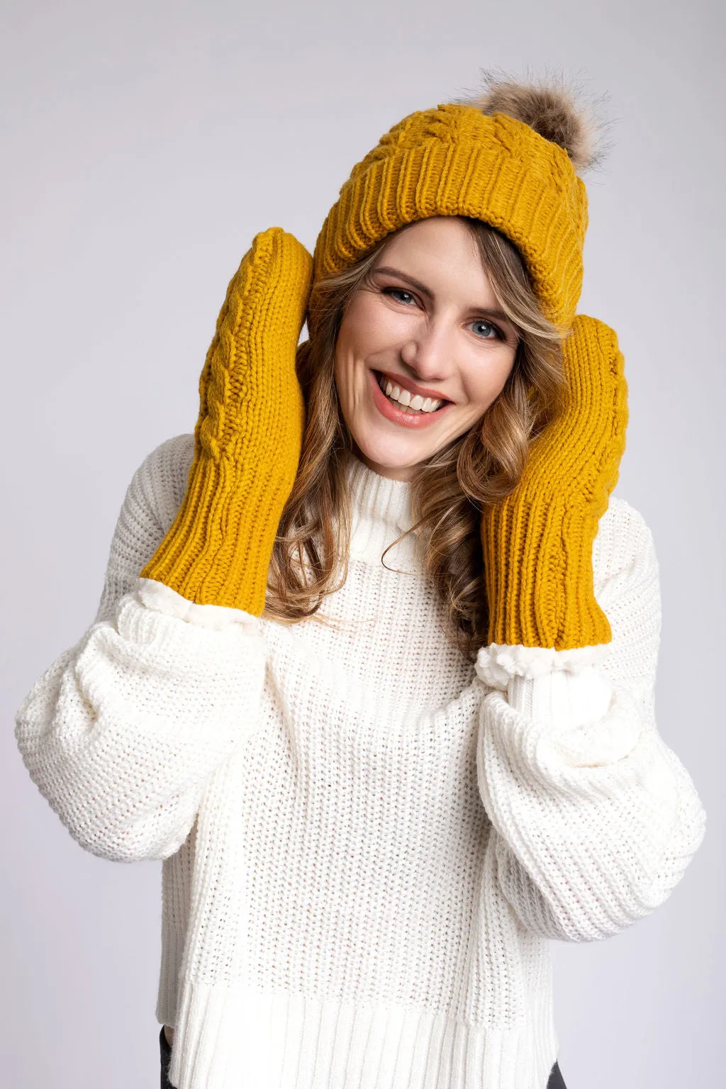 Mustard Yellow - Cozy Lined Hat