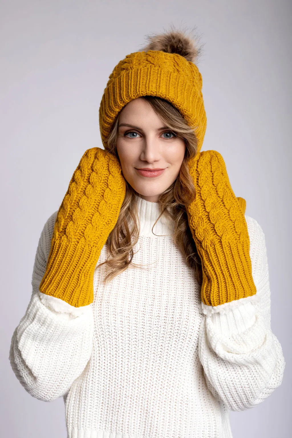 Mustard Yellow - Cozy Lined Hat