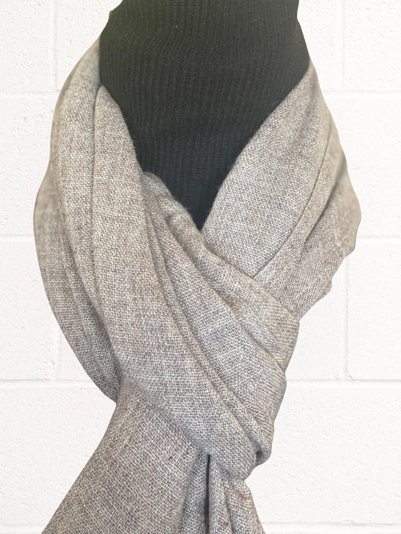 Natural soft Scarf In Gray Color, Light Weight Scarf,  Gift for Her/Him