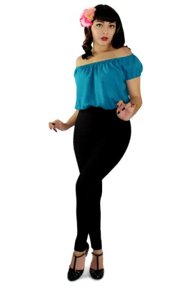 Off The Shoulder Teal Top XS-3X #OTT